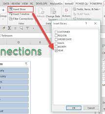 connect slicers to multiple excel pivot