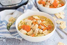 Super healthy pressure cooker soup that only needs a few fresh ingredients and great when it is cold outside or you're not feeling well. The Best Instant Pot Pressure Cooker Chicken Noodle Soup