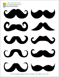 Printable Mustaches Photo Booth Props Black Mustaches Photo Props