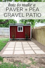 diy pea gravel patio with pavers love