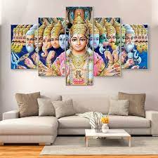 God Religious 5 Piece Canvas Wall Art