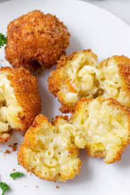 fried mac and cheese bites cooking