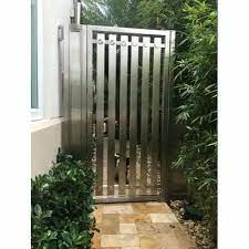 hinged silver ss garden gate for
