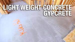 gypcrete light weight concrete self
