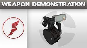 weapon demonstration nail gun you
