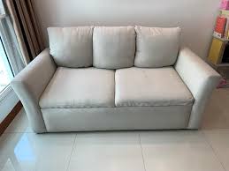 3 seat sofa bed cream delivery