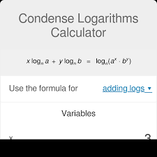 Condense Logarithms Calculator