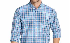 Izod Mens Saltwater Breeze Plaid Short Sleeve Shirt