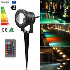 10w Rgb Garden Light Waterproof Outdoor Lighting Rgb Led Lawn Light Remote Control With Spike For Yard Patio Path Spotlight Led Lawn Lamps Aliexpress