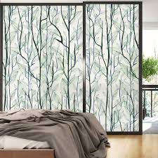Bathroom window treatments offer more than just privacy. Tayyakoushi Static Cling Decorative Privacy Window Film Vinyl Non Adhesive Stained Glass Window Film For Bathroom Shower Door Heat Cotrol Anti Uv 35 4in By 78 7in Walmart Com Walmart Com