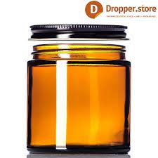 Amber Glass Jar 240ml With Dark Brown