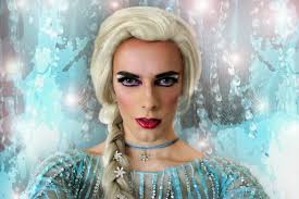 queen elsa disney drag makeup from frozen
