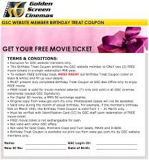 Are you interested in the latest fixed deposit promos in malaysia? Gsc Cinemas Free 2 Movie Tickets During Your Birthday Month Sign Up As Website Member For Free To Print Birthday Treat Coupon