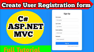 asp net mvc c user registration form