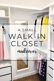 small walk in closet makeover using