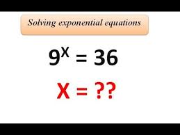 Solving Exponential Equations Maths