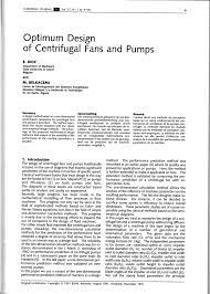 pdf optimum design of centrifugal fans