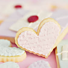 love letter scripted heart cookies