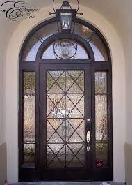 custom wrought iron door with surround