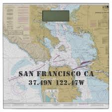 Nautical Chart San Francisco Ca Latitude Longitude Bathroom
