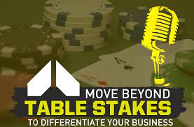move beyond table stakes to