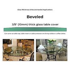 3 8 Thick Round Glass Table Top 1 Beveled Polish Tempered 36 Inch