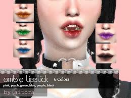 the sims resource kawaii ombre lipstick