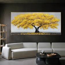 Large Blooming Tower Tree Oil Painting