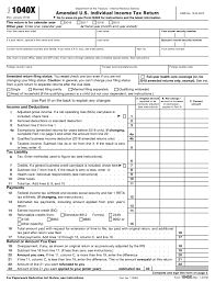 Form 1040 (officially, the u.s. Irs Form 1040x Download Fillable Pdf Or Fill Online Amended U S Individual Income Tax Return Templateroller