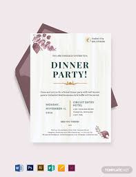 Formal Dinner Invitation Template Word Psd Indesign