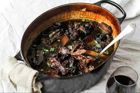 red wine braised short ribs with prunes