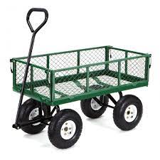 gorilla carts steel garden cart with