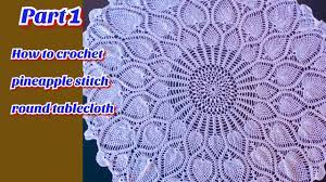 how to crochet round tablecloth with
