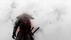 dark samurai with black smoke