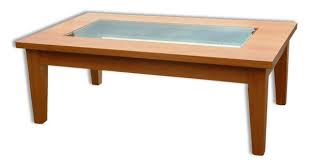 woodland with glass insert coffee table