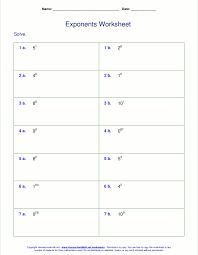 Worksheets For Negative And Zero Exponents