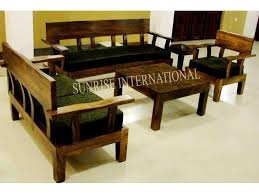 contemporary wooden sofa set with 1