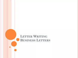 ppt letter writing business letters