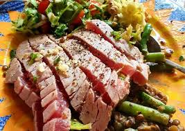 Ikan tuna bakar menggunakan teflon,praktis dan simpel ya kak,silahkan dicoba #ikanbakar #ikantuna #bakarikan #makanikan. How To Prepare Homemade Paulos1 S 32nd Anniversary Seared Tuna Salad Yes Chef