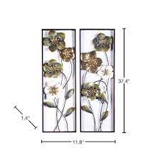 Luxenhome Metal Flowers Wall Decor 2