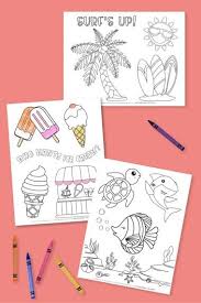 When it gets too hot to play outside, these summer printables of beaches, fish, flowers, and more will keep kids entertained. Summer Coloring Pages Free Printables Happiness Is Homemade