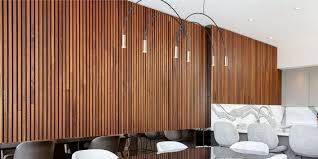 Wood Slat Panels Enhance Commercial Spaces