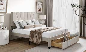 queen size storage bed velvet