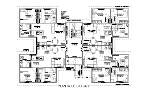 4 Houses Apartment Building Plan Is