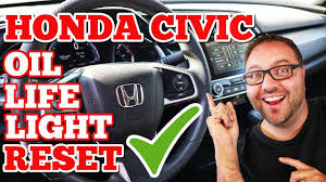 to reset oil life on honda civic 2016