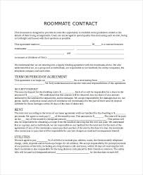 Roommate Agreement Template Roommate Contract Template Free Premium