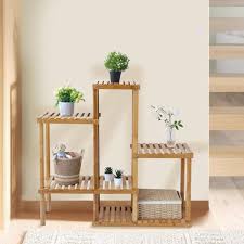 bamboo outdoor garden plant stands with