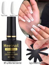 1pc nail gel 8ml white polish soak off