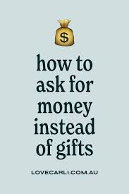 how to ask for money as a wedding gift