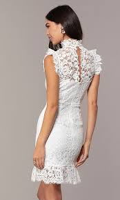 Maybe you would like to learn more about one of these? High Neck Lace Short Wedding Guest Dress Promgirl